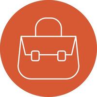 Shoulder Bag Line Multicircle Icon vector