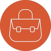 Shoulder Bag Line Multicircle Icon vector