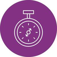 Pocket Watch Line Multicircle Icon vector