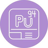plutonio línea multicírculo icono vector