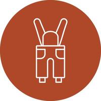 Coveralls Line Multicircle Icon vector