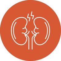 Kidney Line Multicircle Icon vector