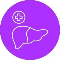 Liver Line Multicircle Icon vector