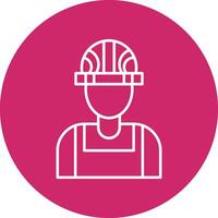 Builder Male Line Multicircle Icon vector