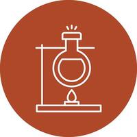 Bunsen Burner Line Multicircle Icon vector