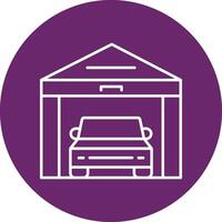 Garage Line Multicircle Icon vector