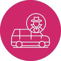 Thief Van Line Multicircle Icon vector