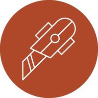 Utility Knife Line Multicircle Icon vector