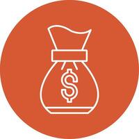 Money bag Line Multicircle Icon vector