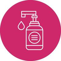 Hand Soap Line Multicircle Icon vector