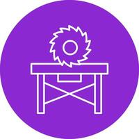 Circular Saw Line Multicircle Icon vector