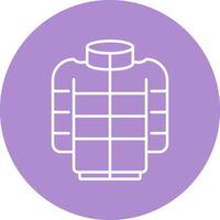 Puffer Coat Line Multicircle Icon vector