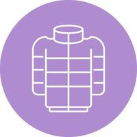 Puffer Coat Line Multicircle Icon vector