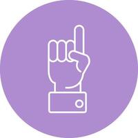 Raised Finger Line Multicircle Icon vector