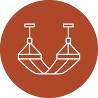 Hammock Line Multicircle Icon vector