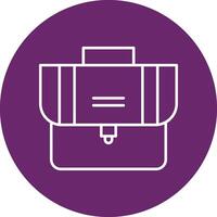 Suitcase Line Multicircle Icon vector