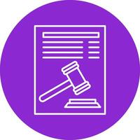 Legal Document Line Multicircle Icon vector