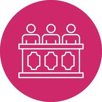 Panel of judges Line Multicircle Icon vector