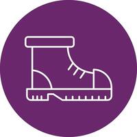 Boot Line Multicircle Icon vector