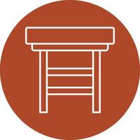 Stool Line Multicircle Icon vector