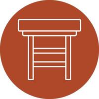 Stool Line Multicircle Icon vector