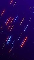 Vertical Video - glowing orange and blue rounded neon lines gently moving diagonally across the frame. Full HD, looping abstract motion background animation.