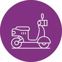 Scooter Line Multicircle Icon vector