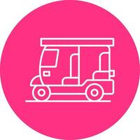 Rickshaw Line Multicircle Icon vector
