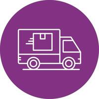 Truck Line Multicircle Icon vector