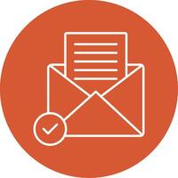 Open Email Line Multicircle Icon vector