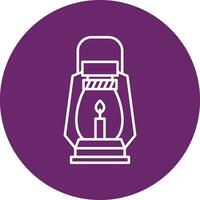 Gas Lamp Line Multicircle Icon vector