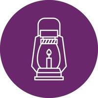 Gas Lamp Line Multicircle Icon vector