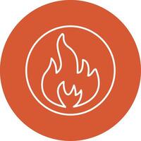 Flame Line Multicircle Icon vector