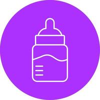 Baby Bottle Line Multicircle Icon vector