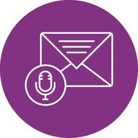 Audio Message Line Multicircle Icon vector