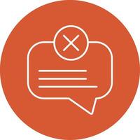 No Message Line Multicircle Icon vector