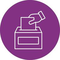 Voting Line Multicircle Icon vector