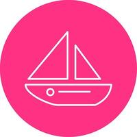 Dinghy Line Multicircle Icon vector