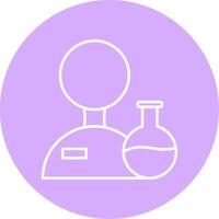 Scientist Line Multicircle Icon vector