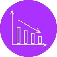 Bar Chart Line Multicircle Icon vector