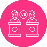Debate Line Multicircle Icon vector