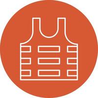 Bullet Proof Vest Line Multicircle Icon vector