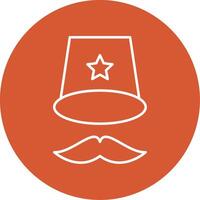 Top Hat Line Multicircle Icon vector