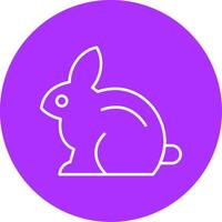 Rabbit Line Multicircle Icon vector