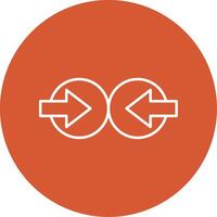 Collision Line Multicircle Icon vector