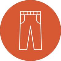 Trousers Line Multicircle Icon vector