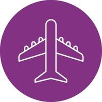 Plane Line Multicircle Icon vector