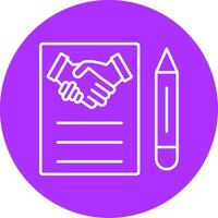 Agreement Line Multicircle Icon vector