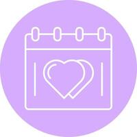 Wedding Day Line Multicircle Icon vector