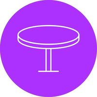 Round Table Line Multicircle Icon vector